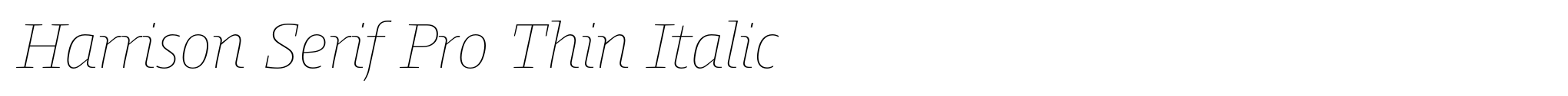 Harrison Serif Pro Thin Italic image